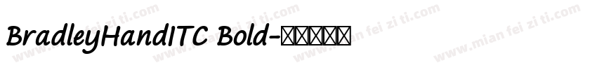 BradleyHandITC Bold字体转换